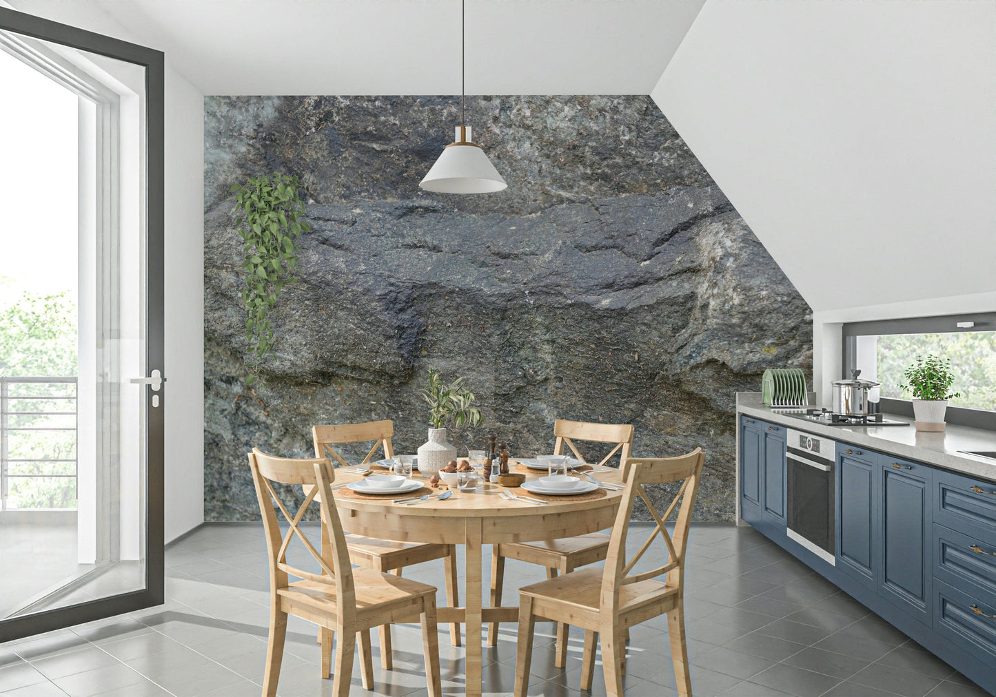 Granite Texture Wall Mural — sleek stone design with fine natural details and depth.