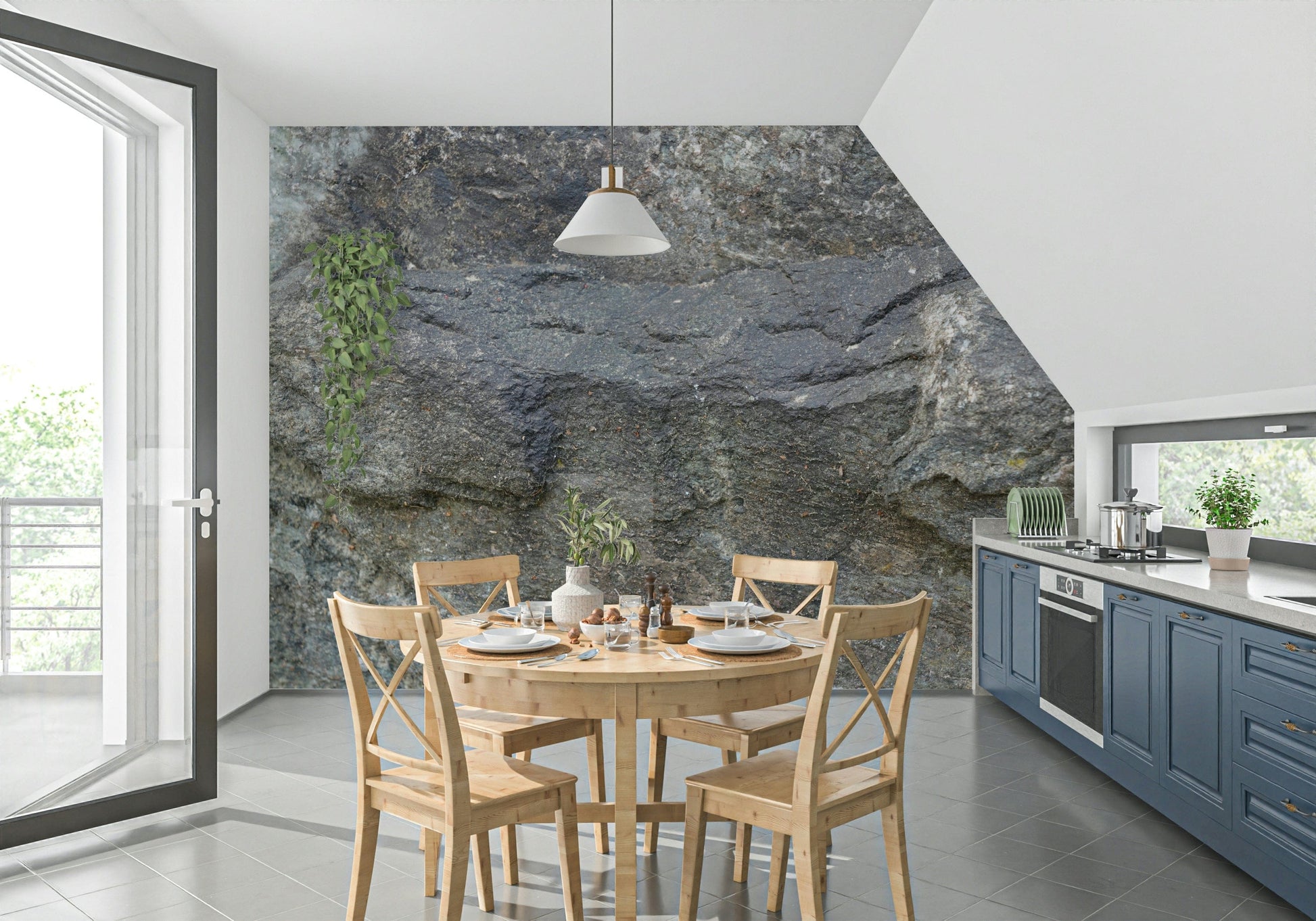 Granite Texture Wall Mural — sleek stone design with fine natural details and depth.