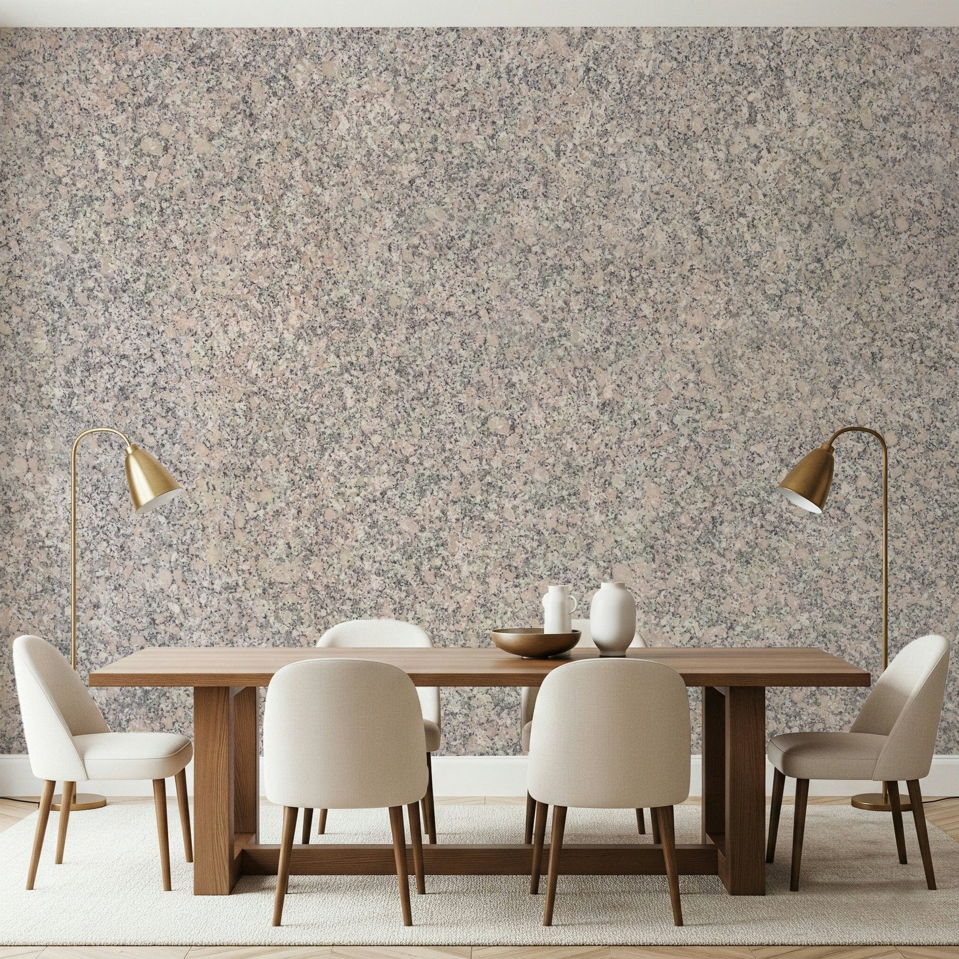 Wall mural with realistic stone textures creating a peaceful atmosphere