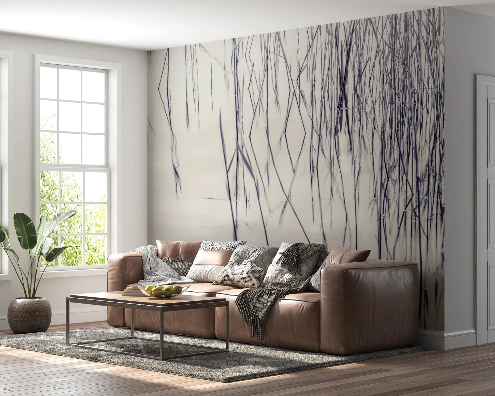 Grassy Reflections Wall Mural