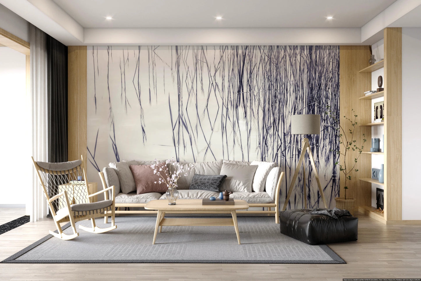 Grassy Reflections Wall Mural