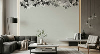 A beautiful monochrome canopy wallpaper mural for a modern home.