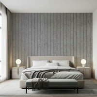 Wall mural with linear concrete illusions creating a clean, modern, and stylish feature wall.