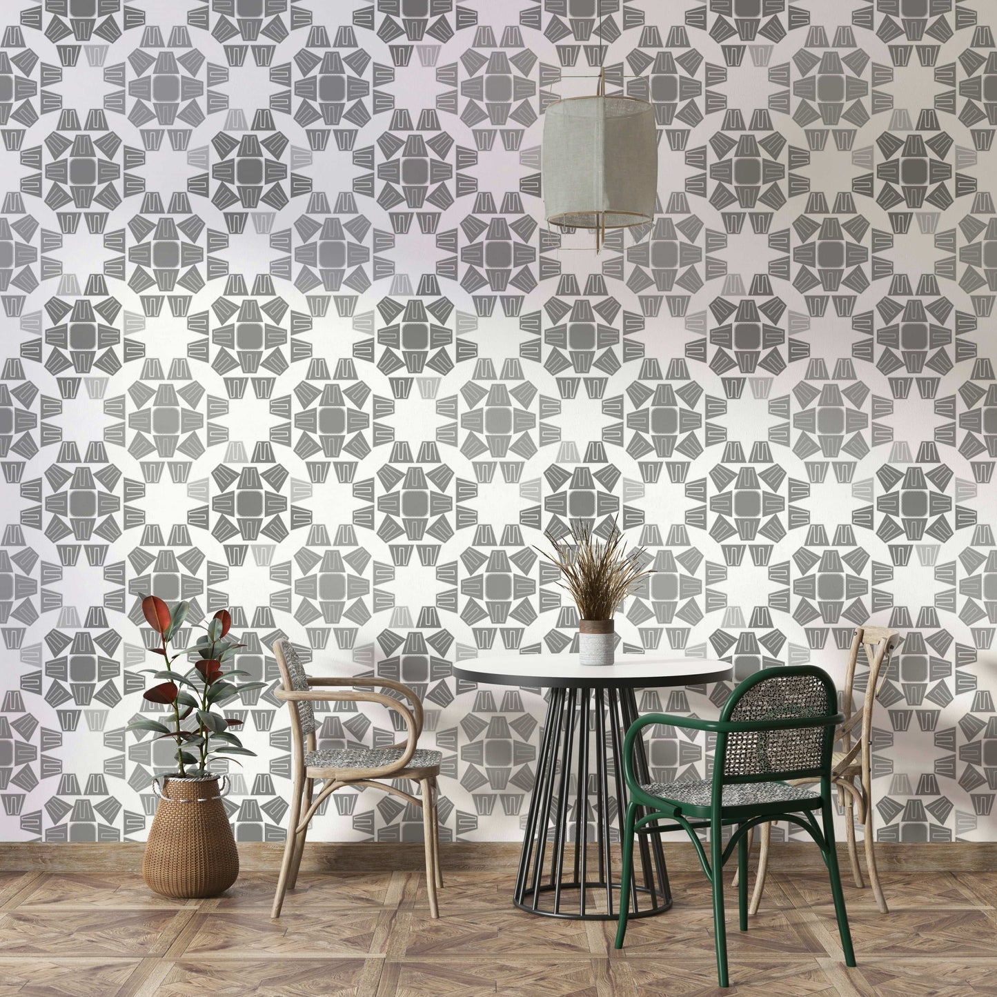 A beautiful subtle gray wallpaper mural for a modern room.

