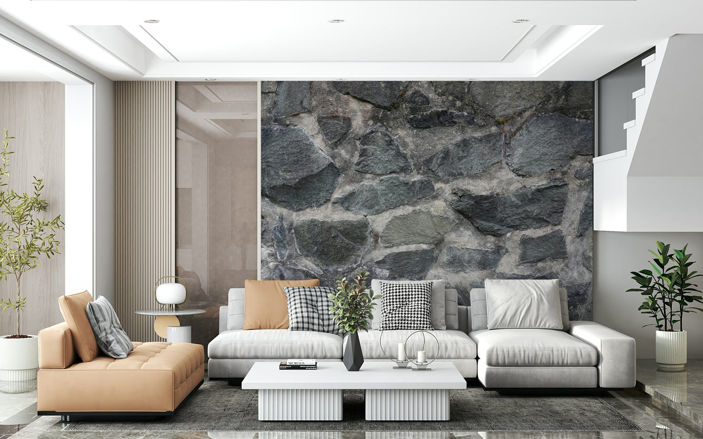Granite Blocks Wall Mural -2566586