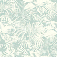 A seamless pattern of tropical plants on a wall

