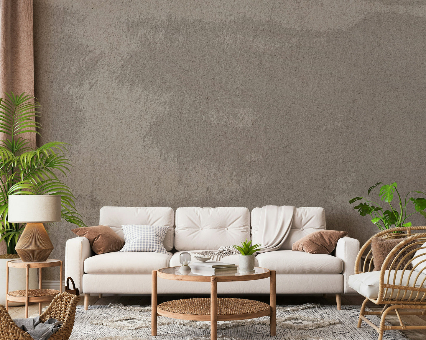 Natural stone pattern wallpaper mural with subtle color gradations and weathered textures for elegant interiors.