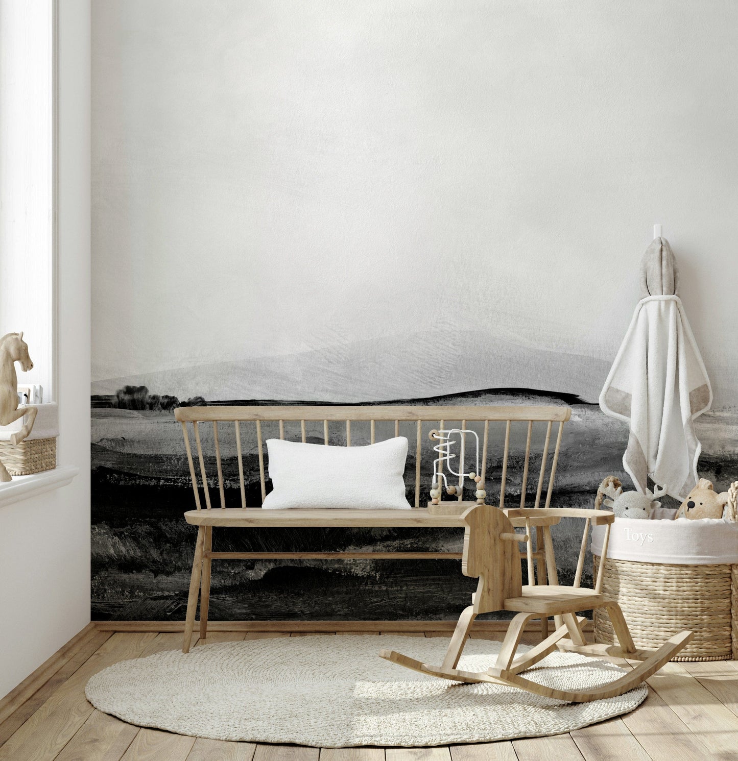 Grayscale Hills Wall Mural -2492353