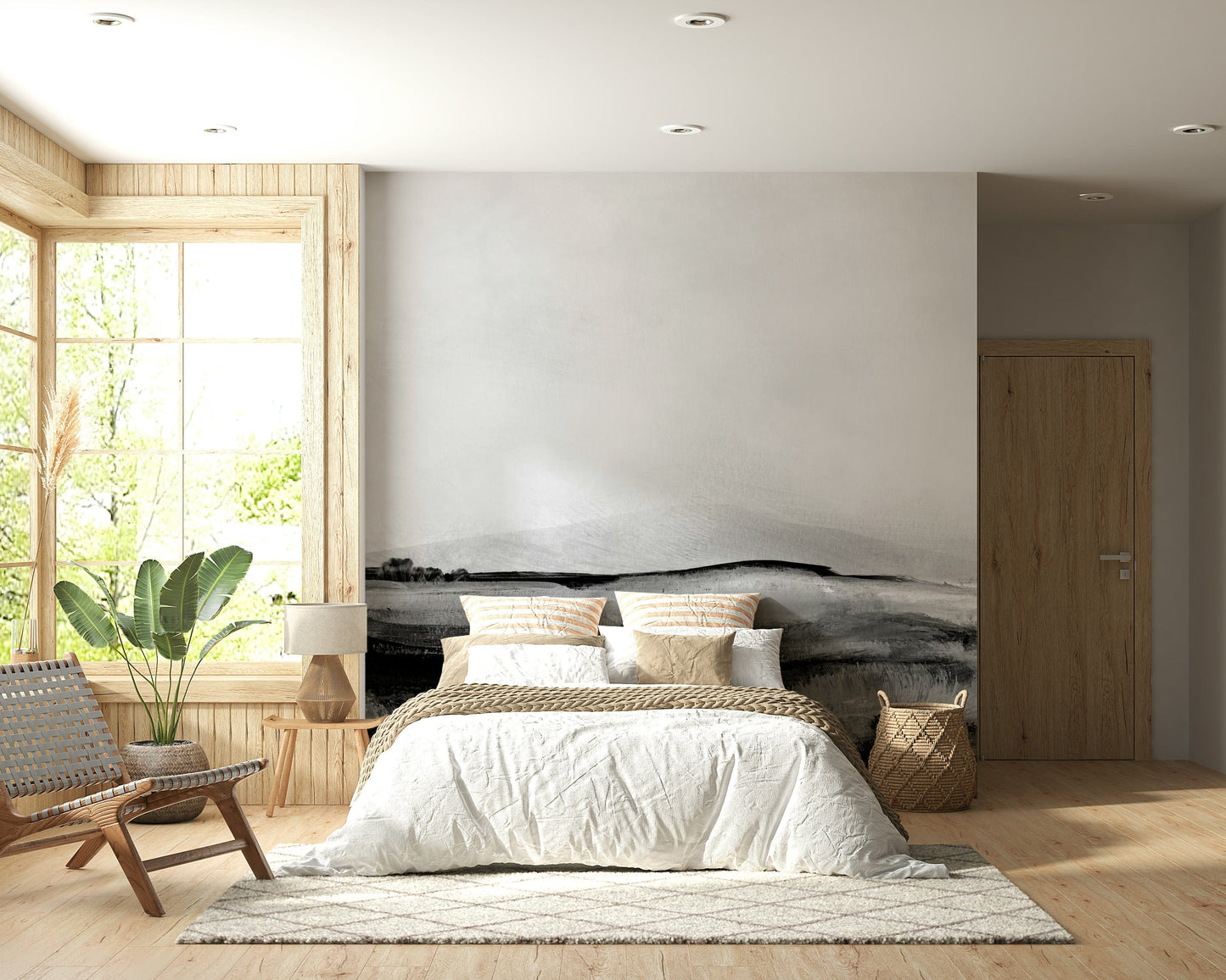 Grayscale Hills Wall Mural -2492353
