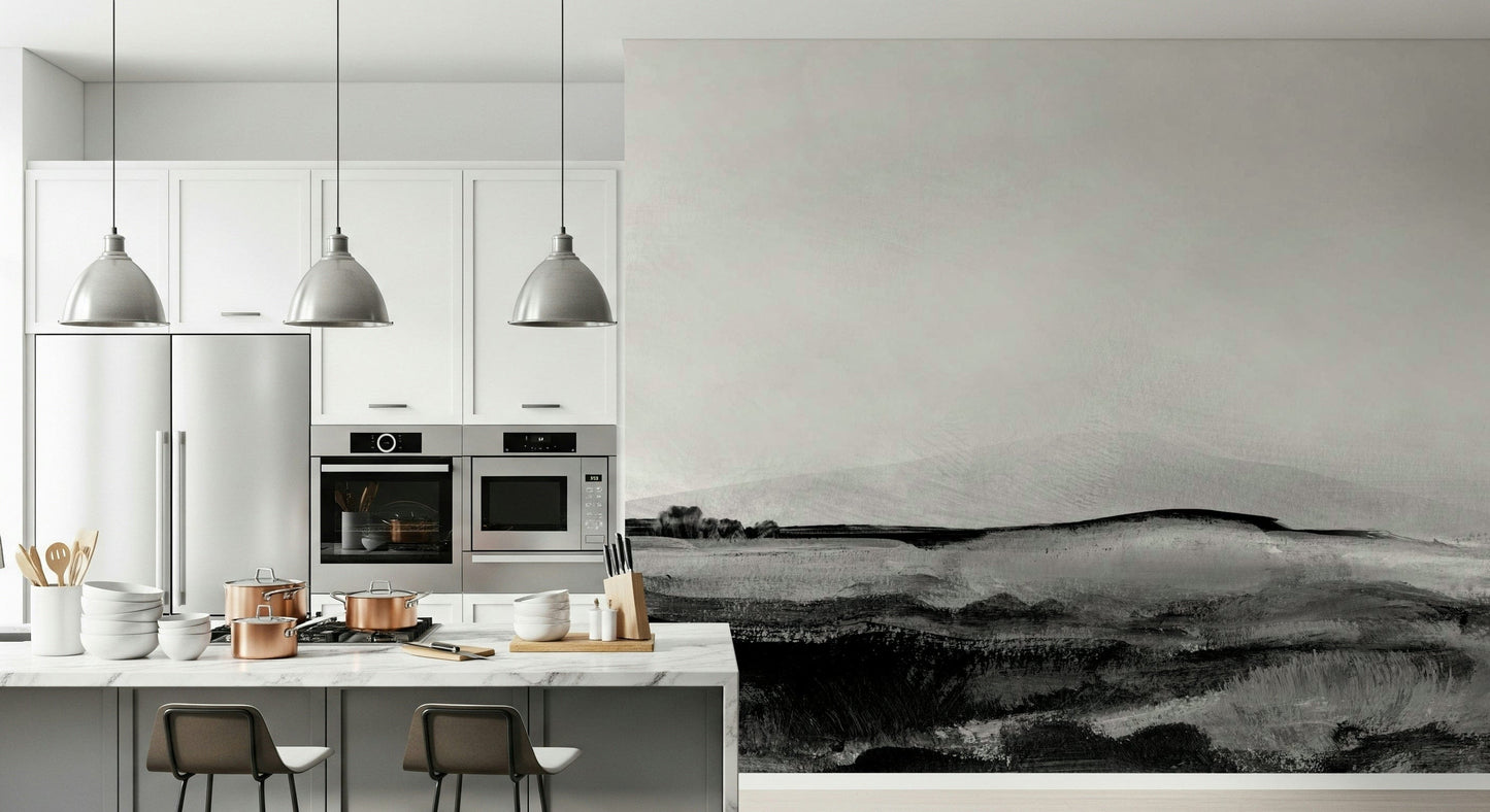 Grayscale Hills Wall Mural -2492353