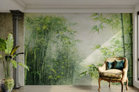 The colors are a mix of vibrant greens, light browns, and subtle yellows.
