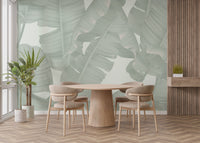 Green Banana Leaves Wallpaper Mural - Giffywalls