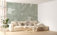 Green Banana Leaves Wallpaper Mural - Giffywalls