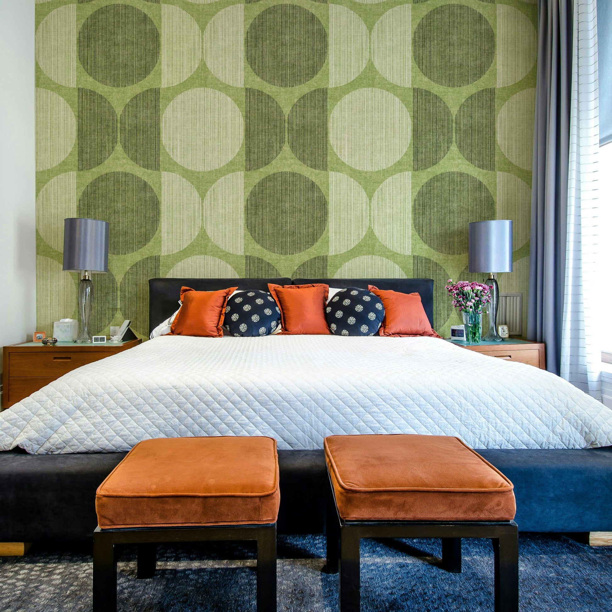 A contemplative modern design wallpaper mural for a feature wall.

