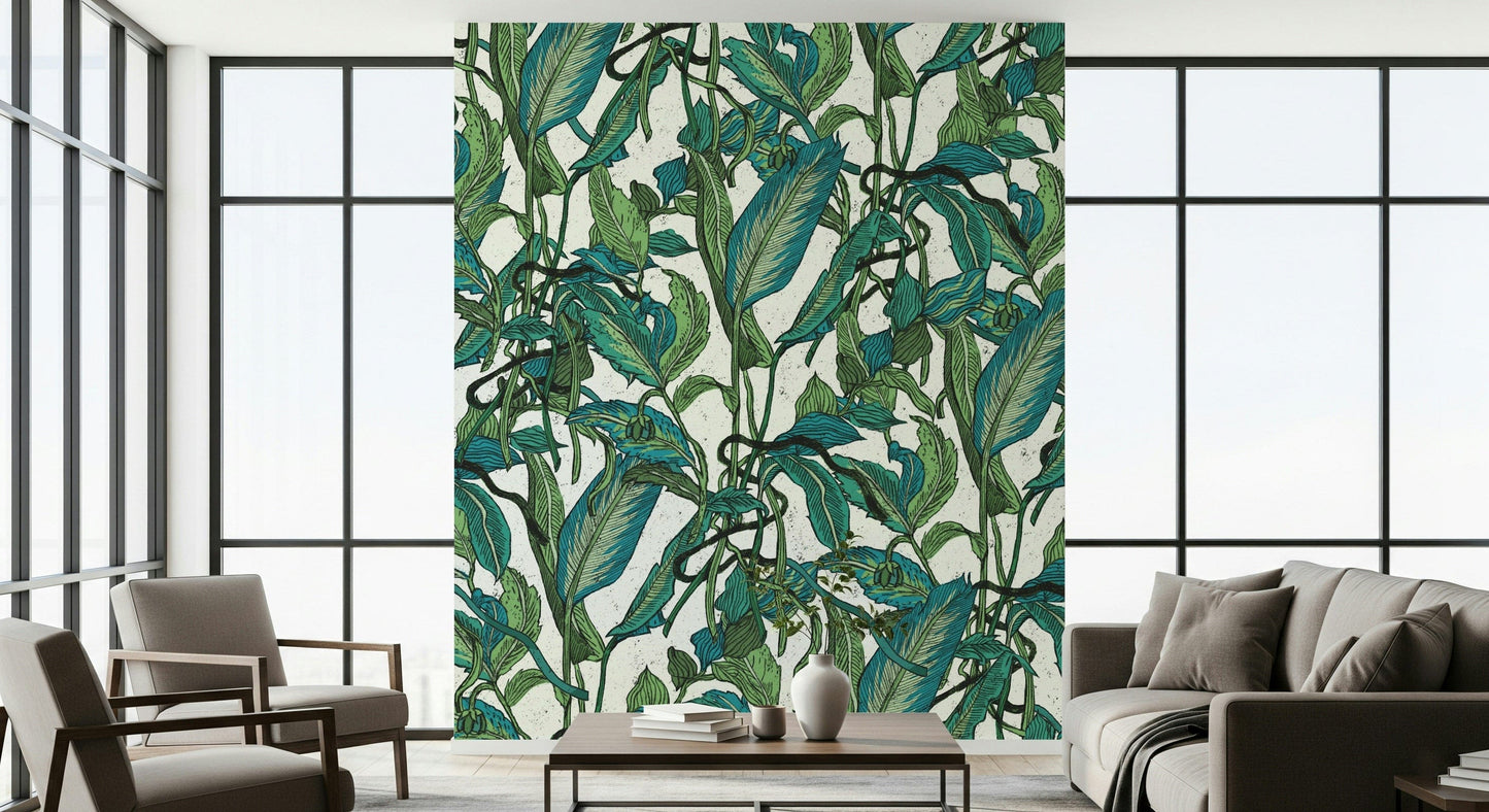 A classic garden theme wallpaper for walls.