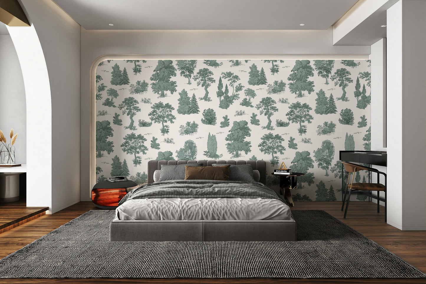 The composition is a harmonious, flowing pattern.

