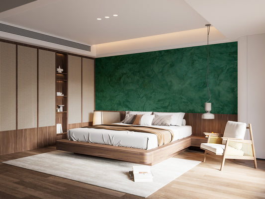 Green Grunge Cement Wallpaper Mural