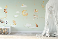 Green Sweet dreams wallpaper for kids room - Giffywalls