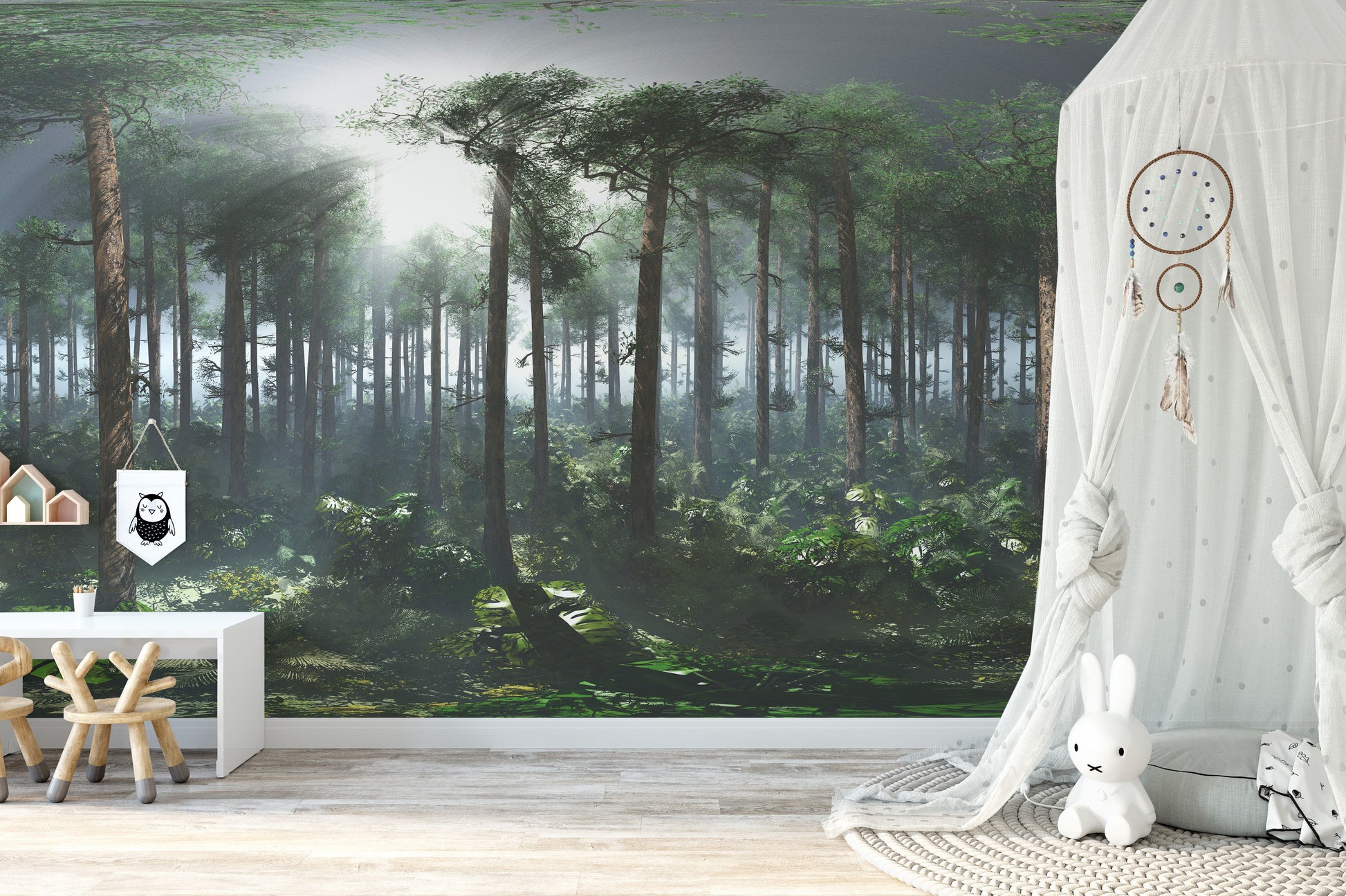 Tropical Foggy Jungle Design
