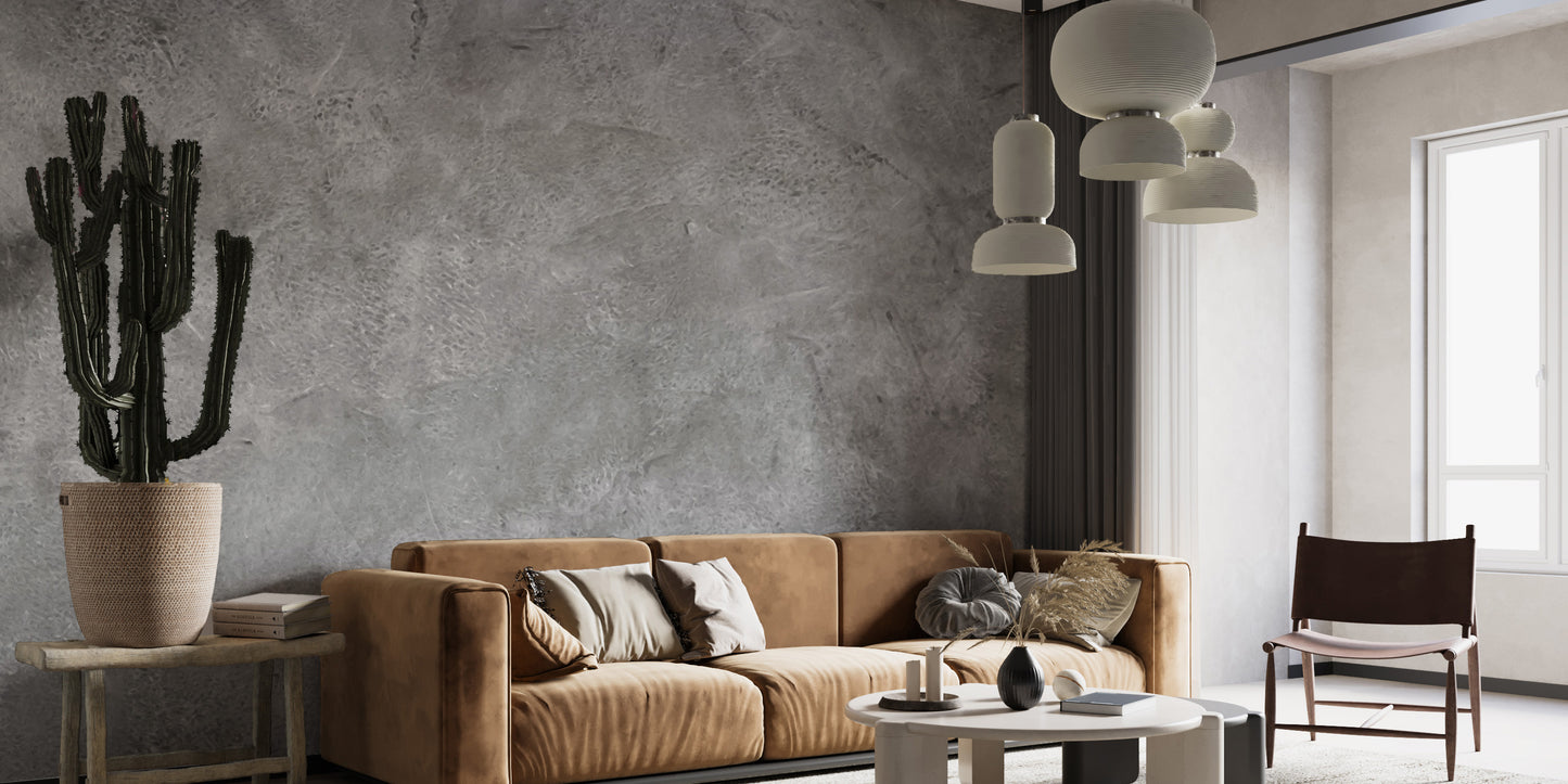 Grey Concrete Texture Wallpaper Mural - Giffywalls