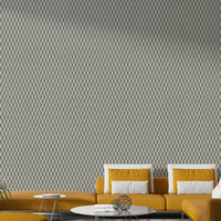 Textured hexagon wall mural in neutral grey

