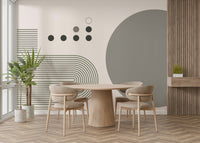 Grey retro-style mural perfect for statement walls

