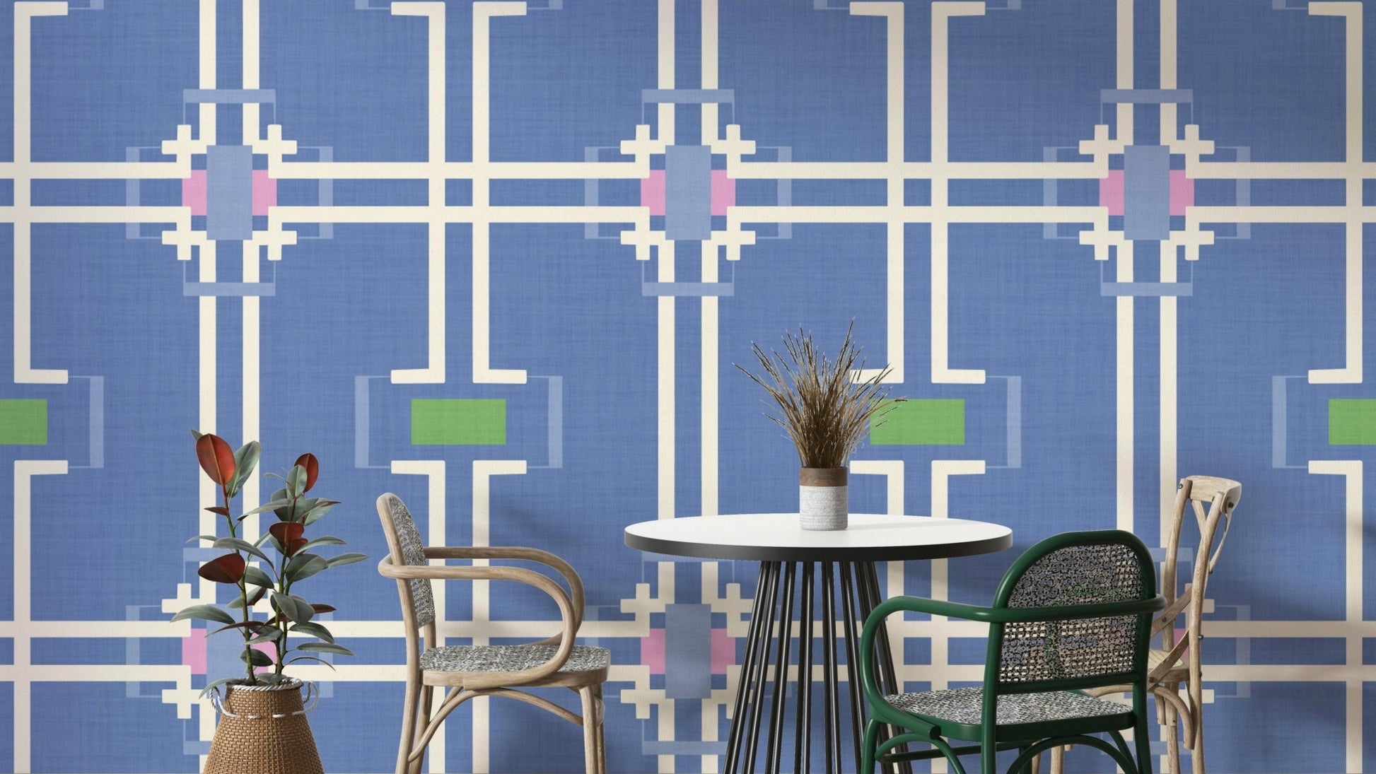 Dynamic intersecting lines pattern.

