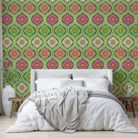 Other playful floral motifs are interspersed.
