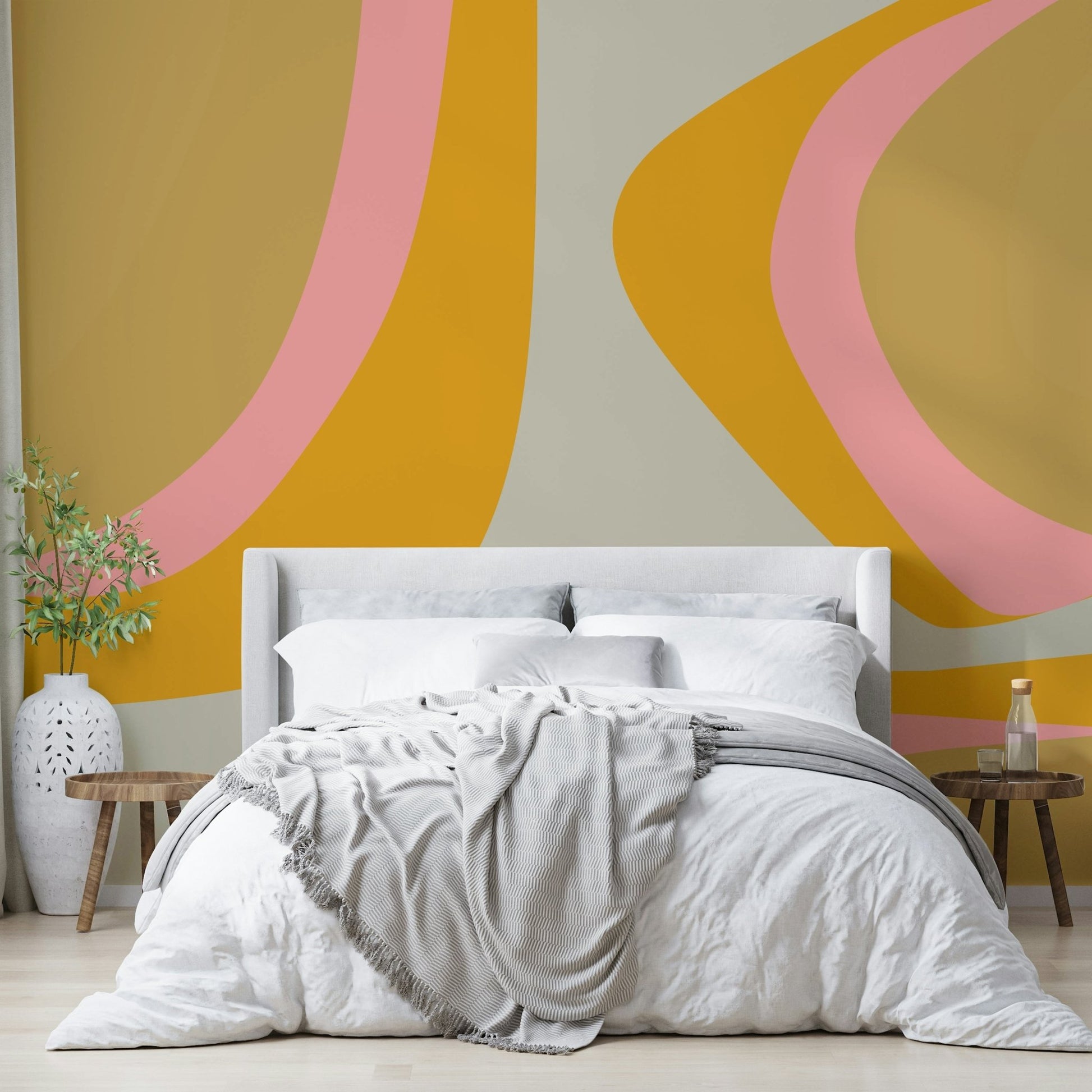 Psychedelic swirl mural for bold, fun interiors

