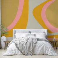 Psychedelic swirl mural for bold, fun interiors

