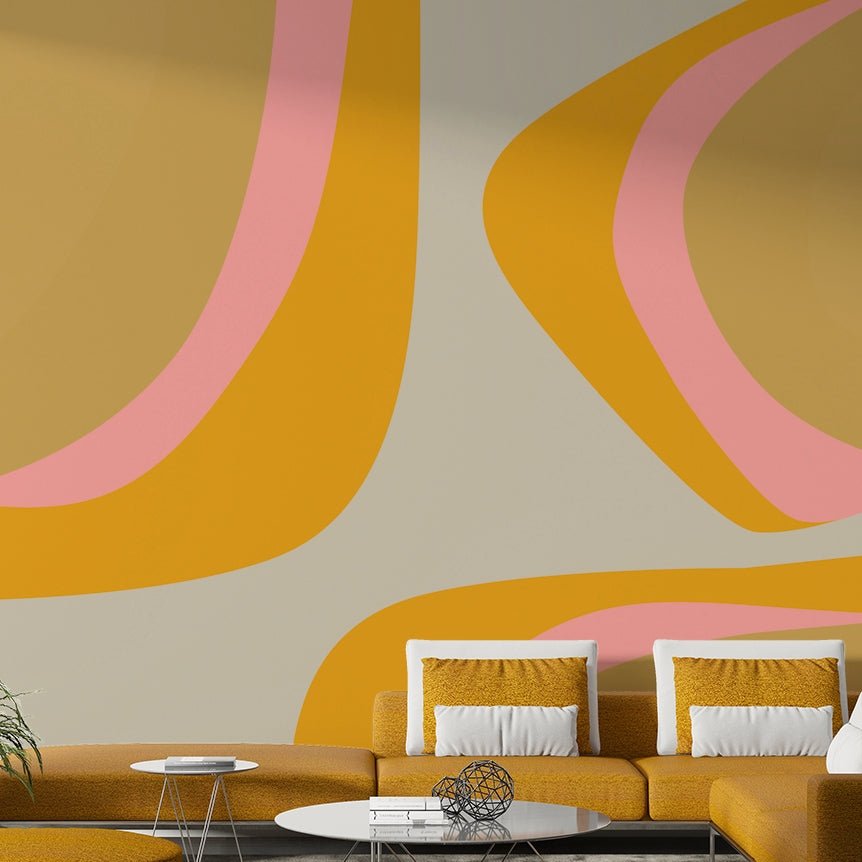 Dreamy wall art with nostalgic groovy design

