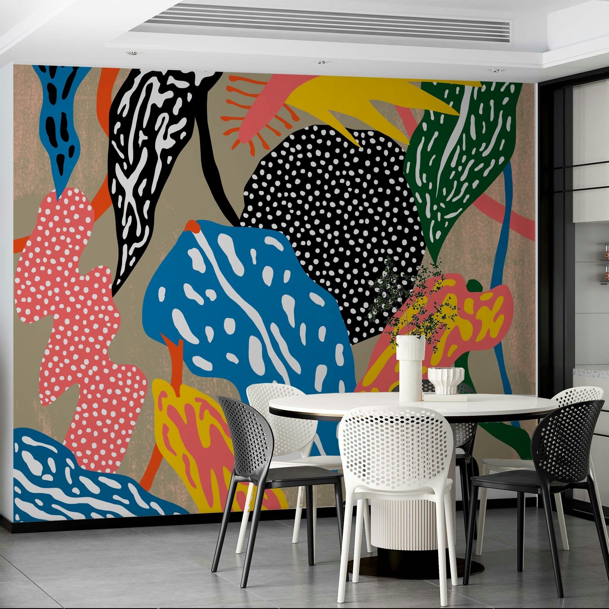 Groovy Jungle Wall Mural for a vibrant and exotic room

