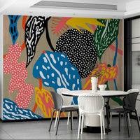 Groovy Jungle Wall Mural for a vibrant and exotic room

