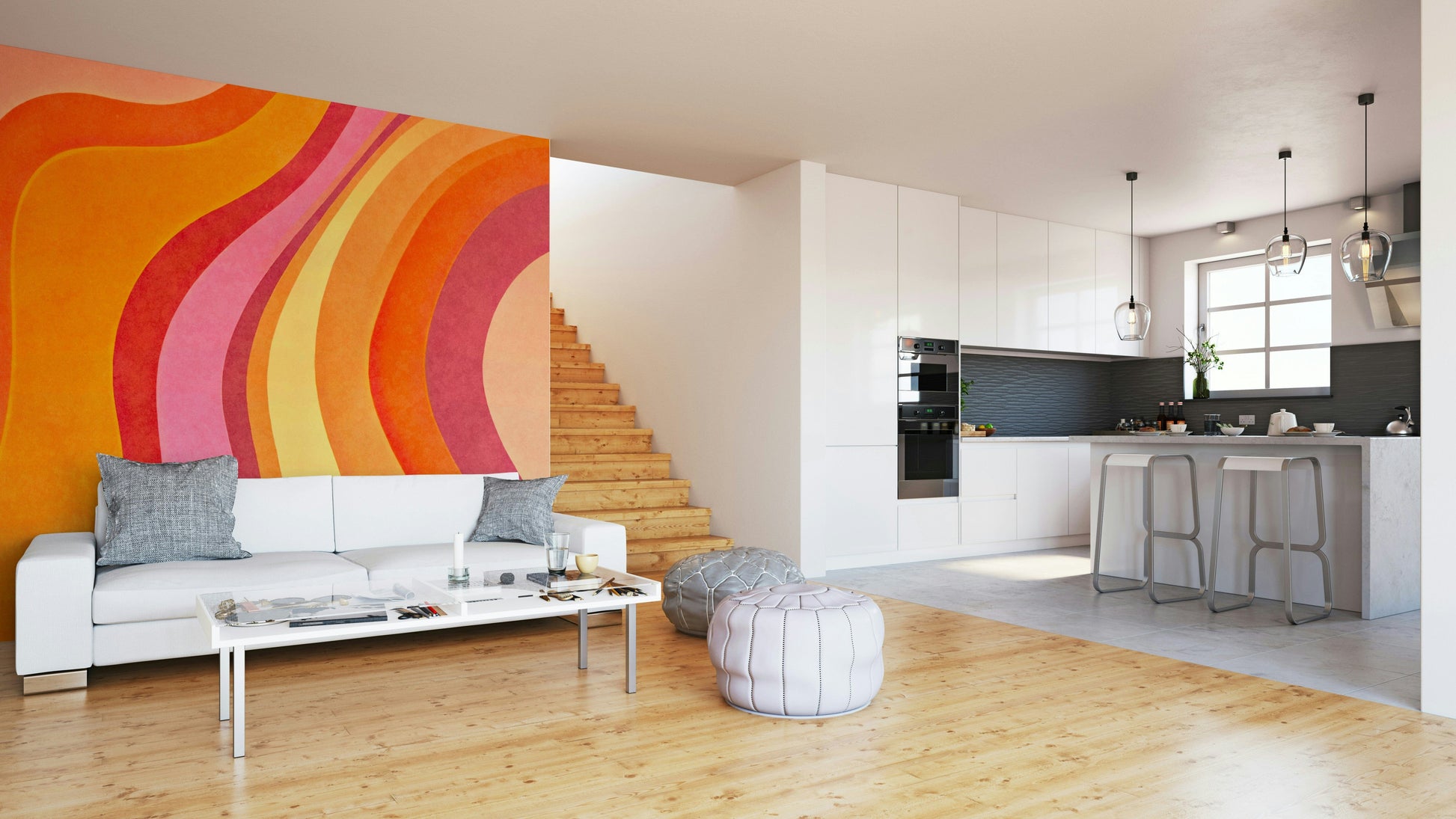 The pattern repeats seamlessly across the entire wall.
