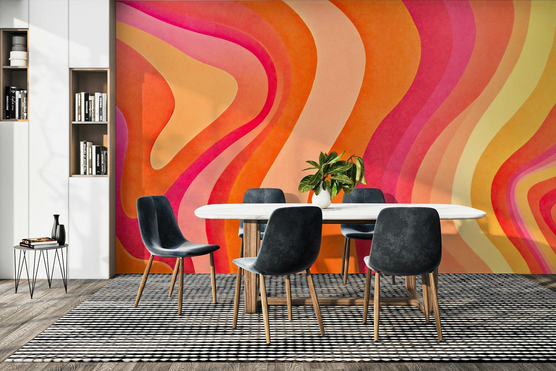 The look is very inviting and warm.
