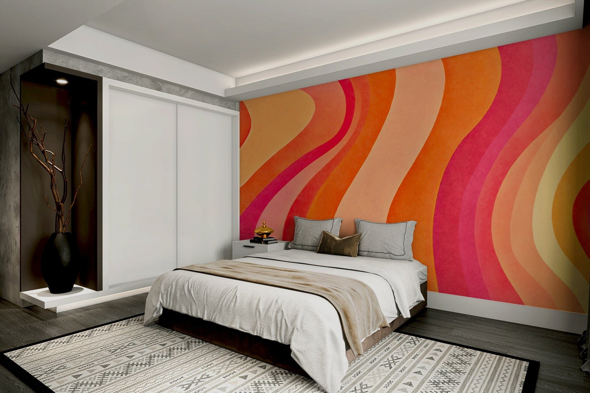 The pattern repeats seamlessly across the entire wall.
