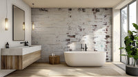 Industrial Grungy White Wash Brick Wallpaper Murals - Giffywalls