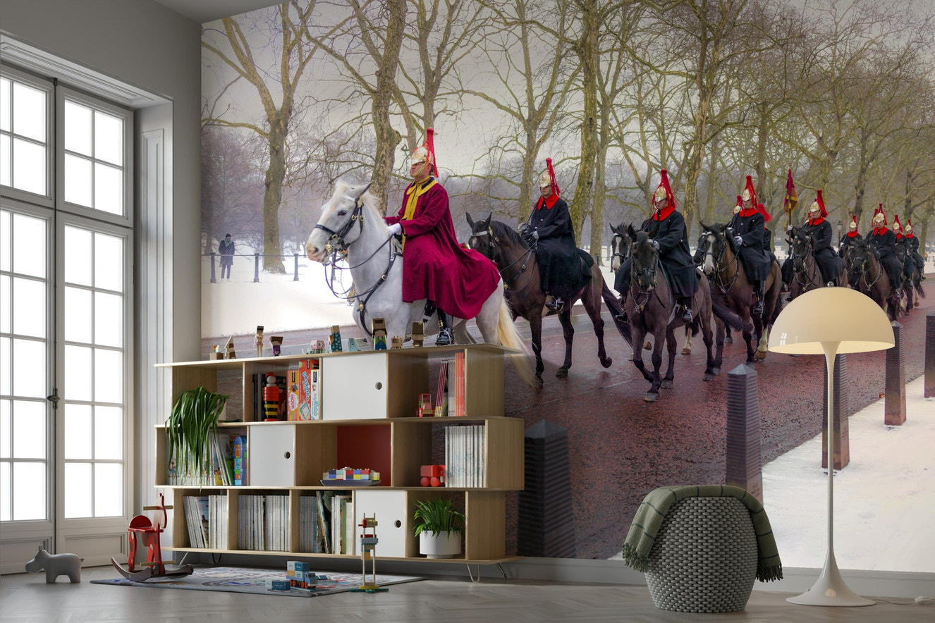 Guards on Parade regal wallpaper