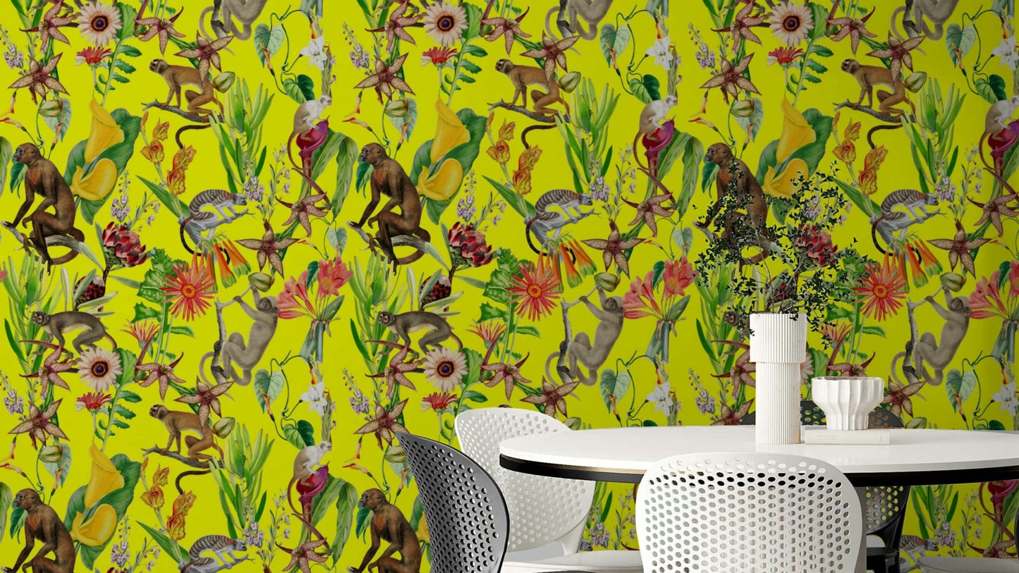 Hakuna Wallpaper with organic hand-drawn shapes

