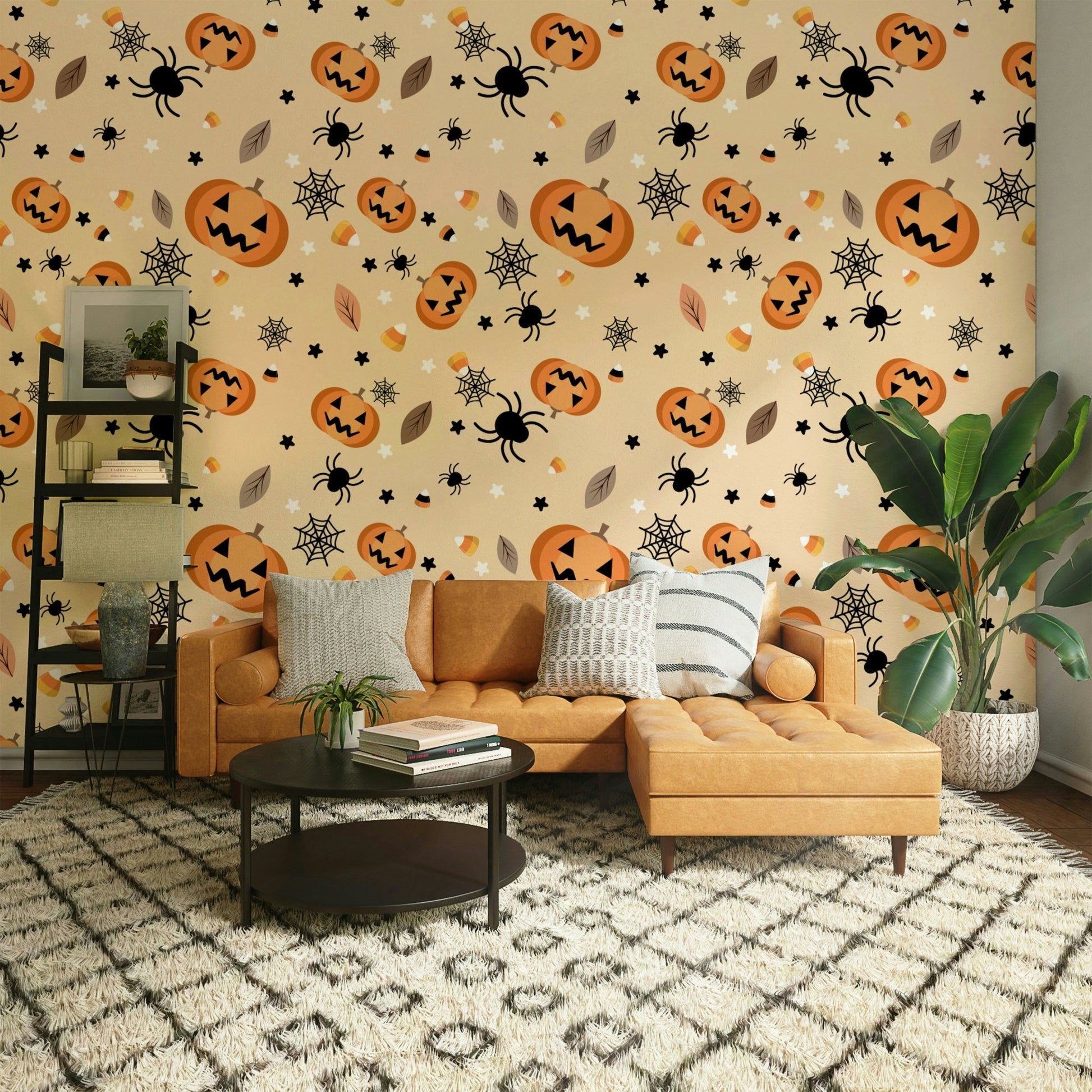Candy corn Halloween wallpaper pattern

