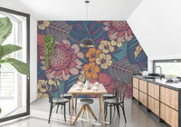 Hand Drawn Tropical Flowers Wallpaper Murals - Giffywalls
