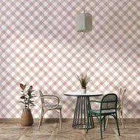 Light pink gingham design adding festive charm to your home

