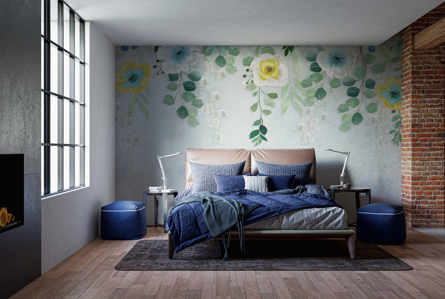 Hanging Flower Wall Wallpaper Murals - Giffywalls