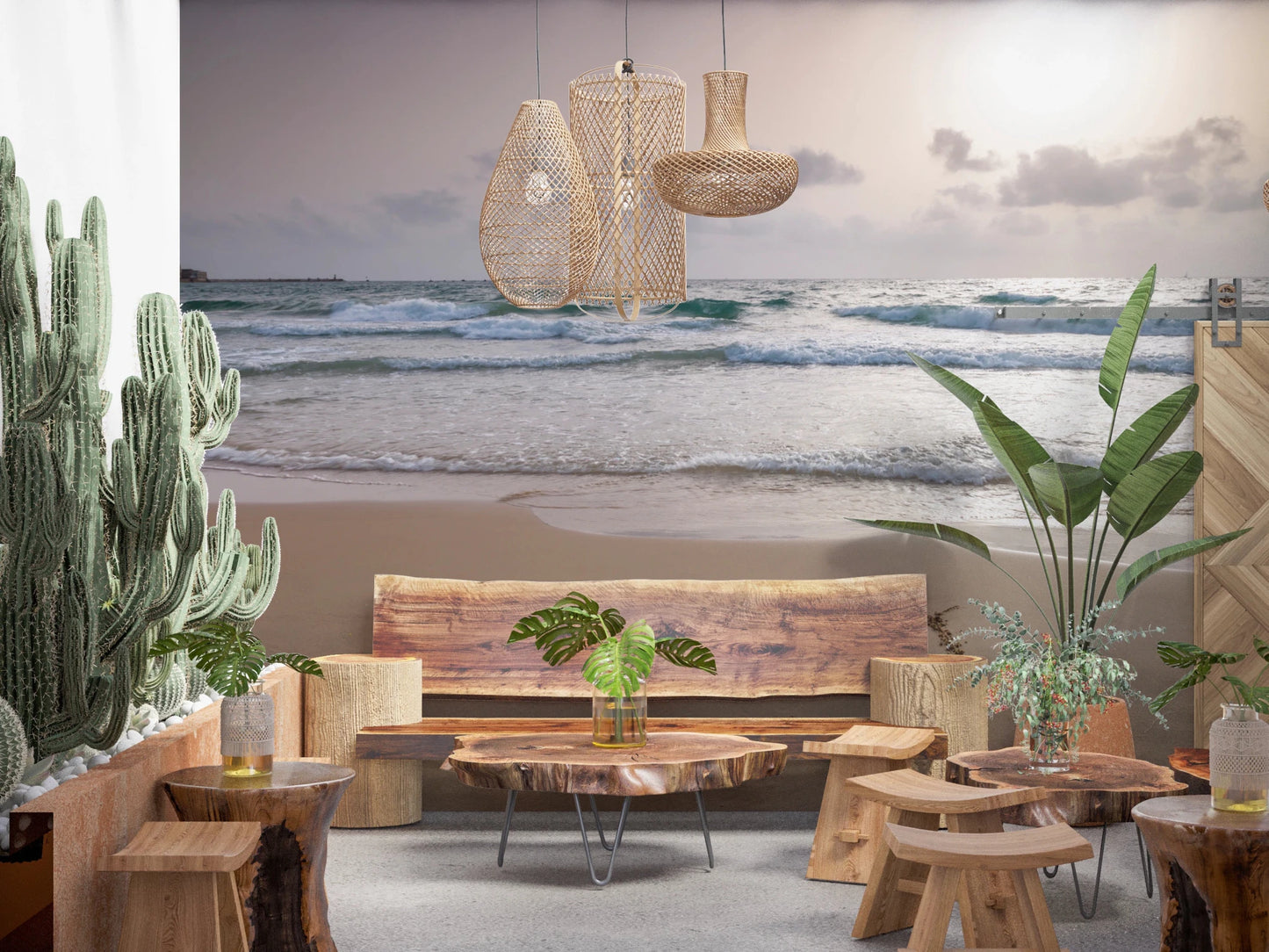 Happy Beach Vibes Wall Mural