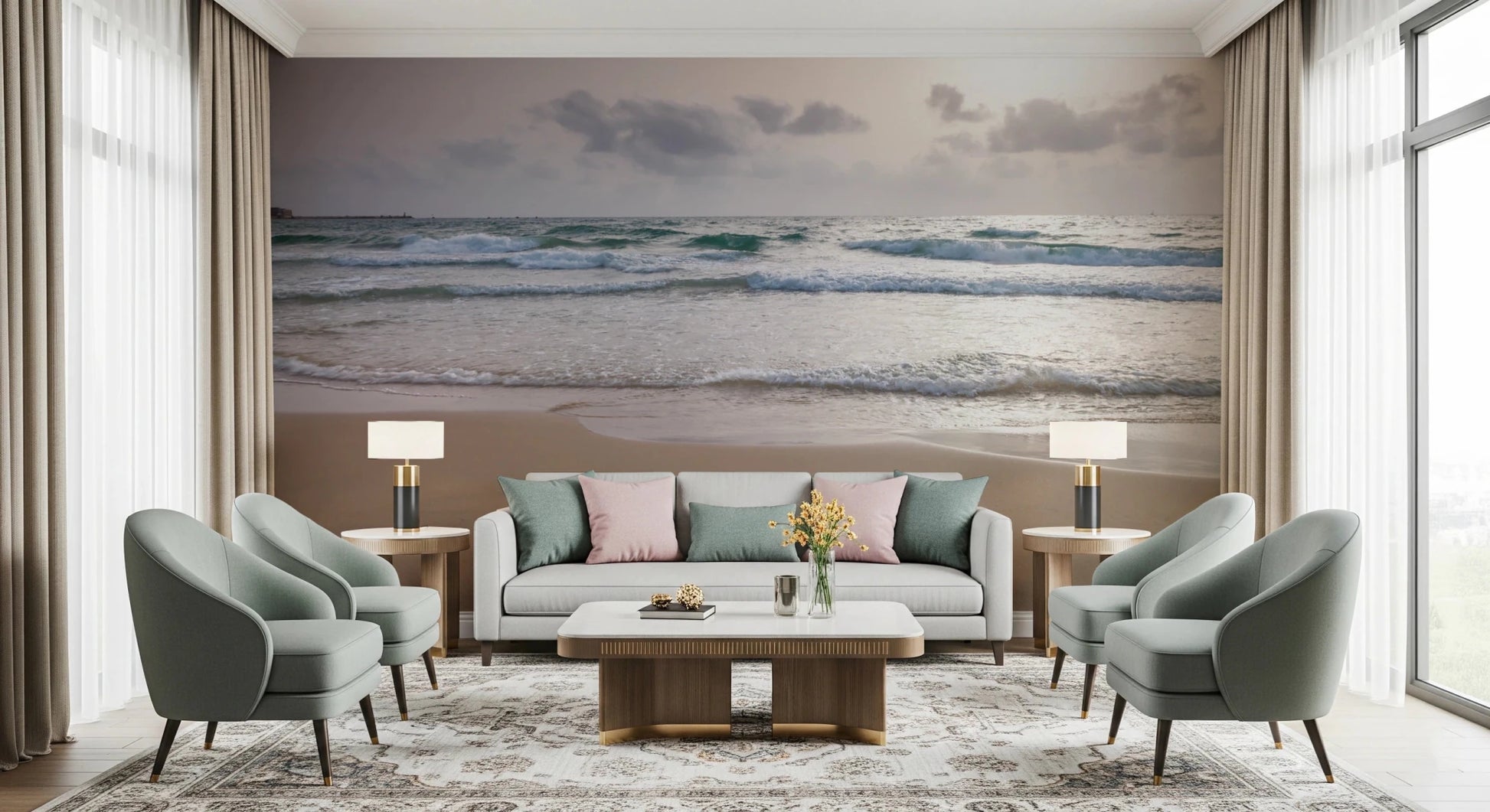Happy Beach Vibes Wall Mural