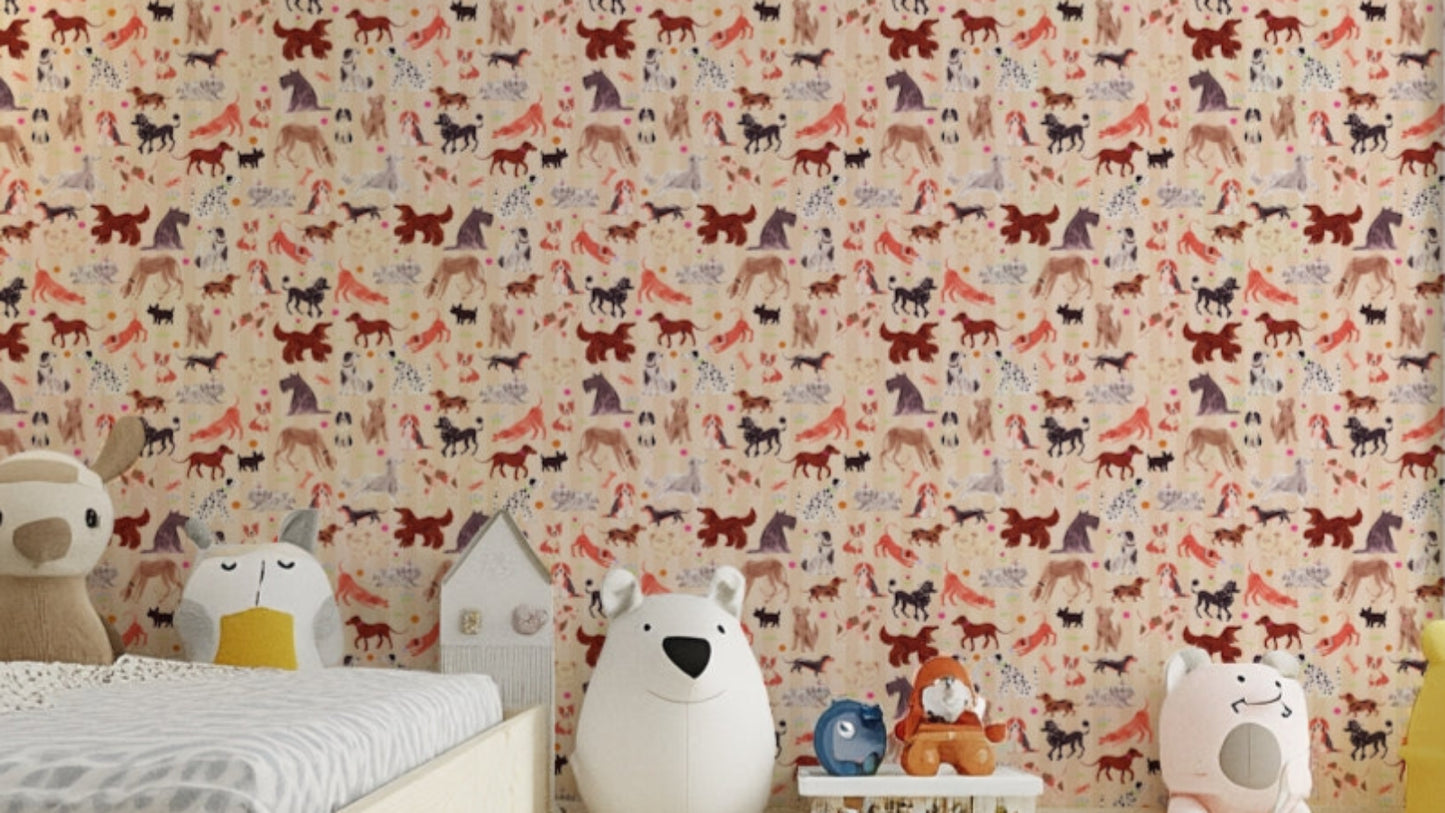 Happy Hounds Dog Doodles Wallpaper