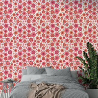 Happy Retro Blooms Wallpaper⁠