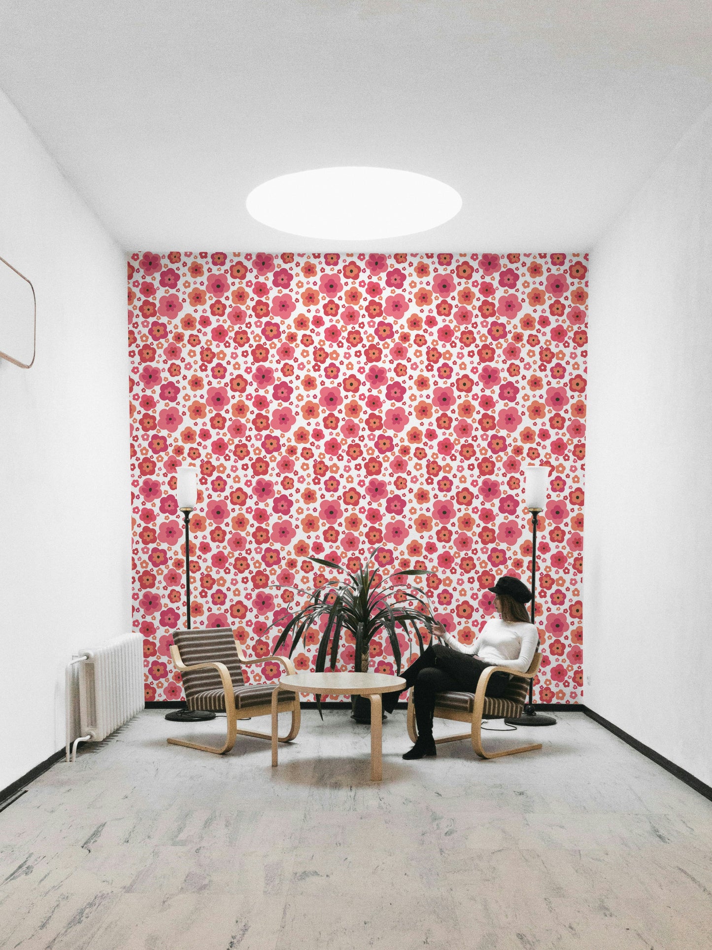 Happy Retro Blooms Wallpaper⁠