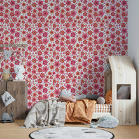 Happy Retro Blooms Wallpaper⁠
