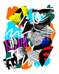 A calming abstract design wallpaper mural that defines a space.